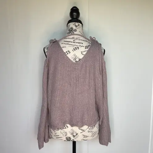 Amor Adore Boutique cold shoulder knit pullover sweater size S small