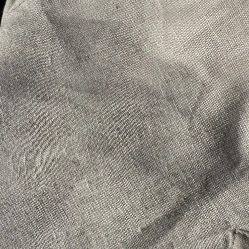 Poetry Linen Blazer Jacket Light Gray Open Front Womens Size 14 Minimalist