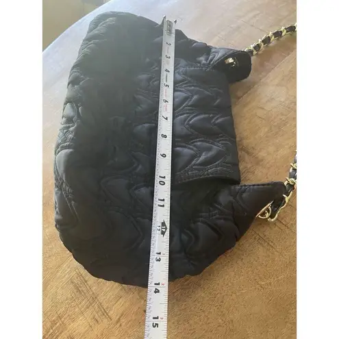 Koret Black Quilted Shoulder Bag Gold Chain Strap Medium Flap Handbag New Black