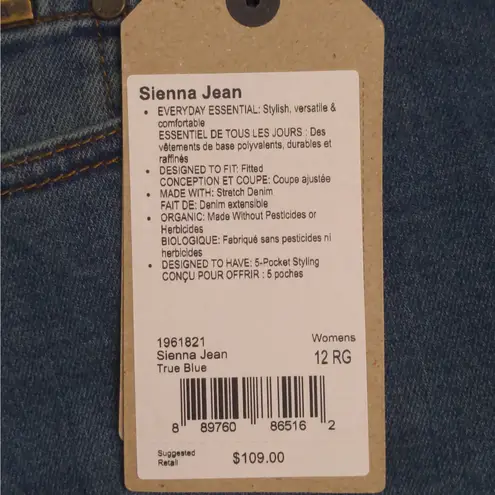 prAna Sienna Jean True Blue Mid-Rise Skinny Stretch Organic 12/31