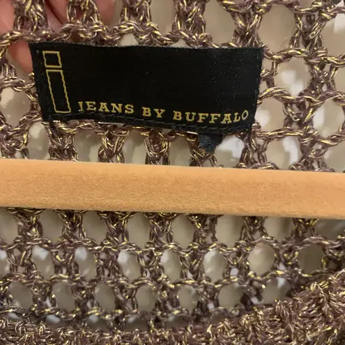 Buffalo David Bitton Jeans by Buffalo Brown & Gold Open Knit Sweater. 2472