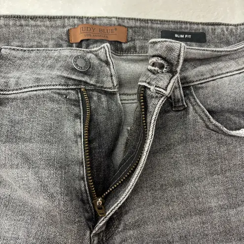 Judy Blue Slim Fit Gray Stretchy Charcoal Ankle Jeans Size 14W #JB88744