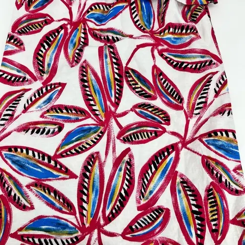 J.Crew  tropical leaf Floral One Shoulder Dress Ruffle Sleeveless J0954 hawaii XS