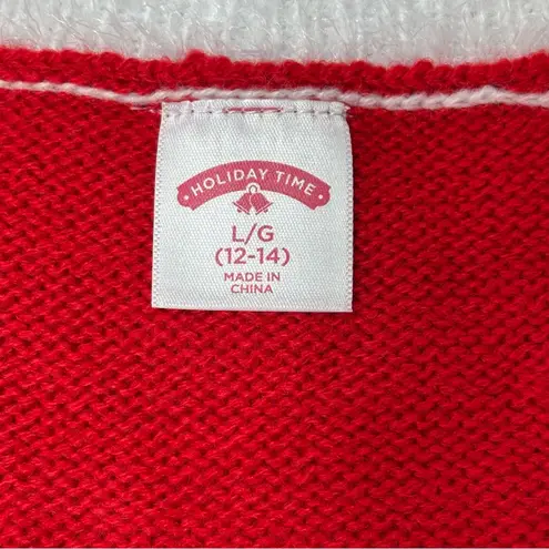 Holiday Time Red "Merry Christmas" Christmas Ugly Sweater Size L NEW
