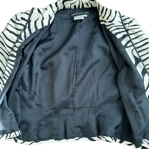 Donna Morgan Vintage Zebra Print Jacket Petite Size 4
