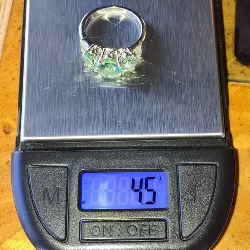 Teal Color Changing Fluorite Sterling Silver Ring Size 7