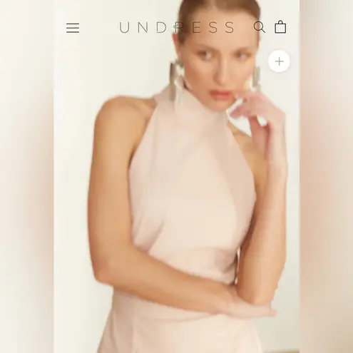 SENSA LIGHT PINK FAUX LEATHER MIDI DRESS Size XS