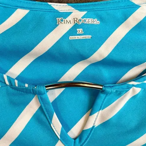 kim rogers Geometric Striped Blouse XL