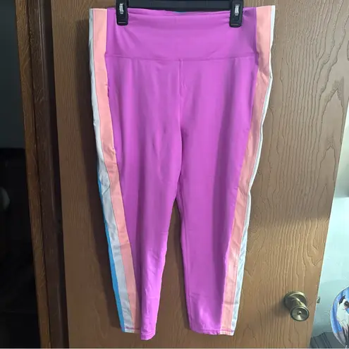 Lilly Pulitzer  Luxletic Side Stripes Midi Leggings High Rise Amethyst XXL - Image 3