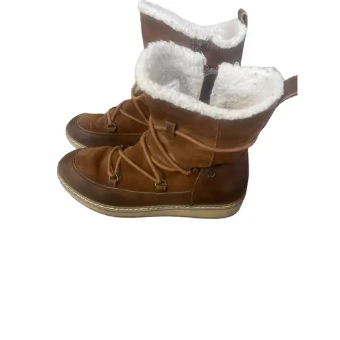 White Mountain Women's Size 6M Topaz Leather Wrap Tie Ankle Boots