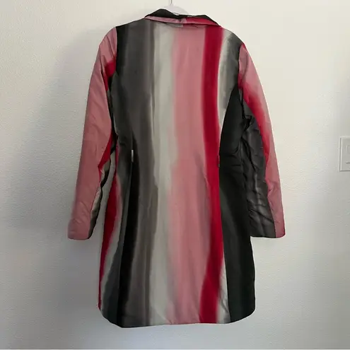 NEW Escada Sport Pink Grey Ruffles Puffer Trench Coat Jacket 38 8 Size undefined