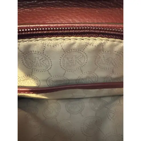 Michael Kors Crossbody Shoulder Bag Leather Burgundy Chain Strap 9x7