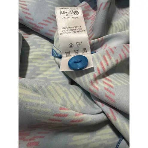 KITRI Lennox Blue Check Ruched Shirt Dress Size US 12 / UK 16