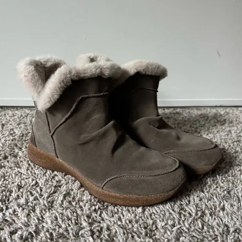 TAOS 8 Future Mid Boots in Brown Fur Lined Suede Tan