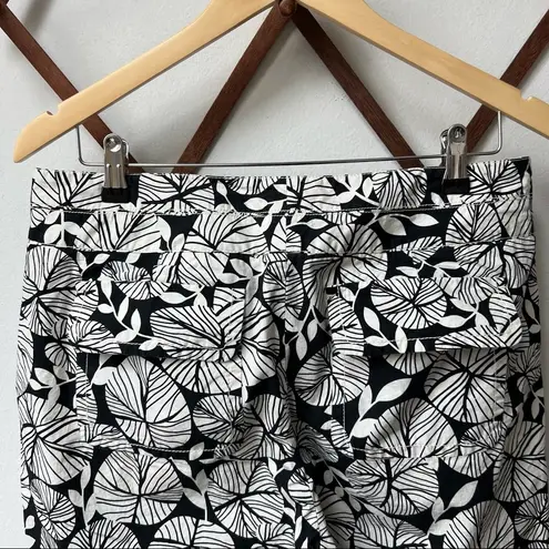 Magaschoni Summer Tropical Print Cotton Capris size 8