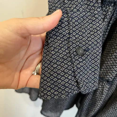 Denim & Supply Ralph Lauren Tiered Long Sleeve Collared Boho Mini Dress XS