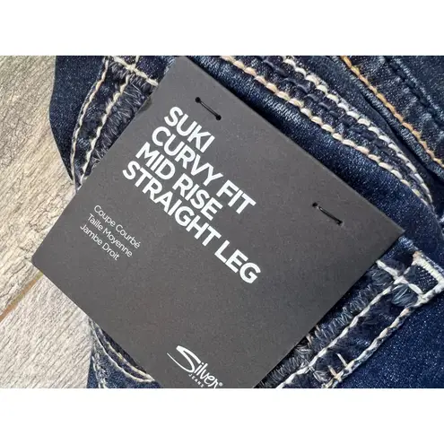 Silver Jeans NWT Suki Curvy Fit 26 x 30 Denim Jean Mid Rise Straight Leg Cowgirl