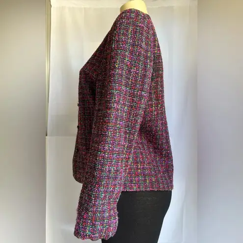 Orvis Vintage Blazer Tweed Jacket Women's Open Front Blazer Boho Chic Size M