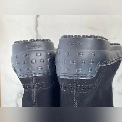 Tod's Gomminos combat moto style mid calf boots 6.5 Black