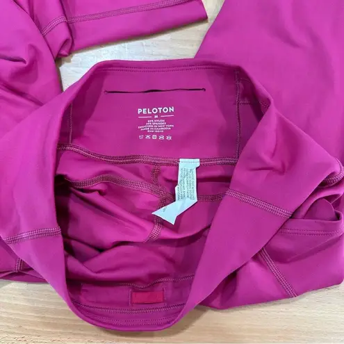 Peloton Move Mission Tulip Hem Leggings High Rise Pink Cycling Athletic Medium