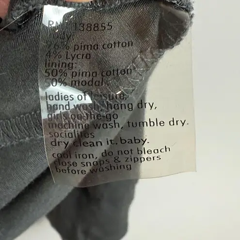 Talia Hancock Jacket Women S Gray Pima Cotton Long Sleeve Full Zip Slouchy Lagen