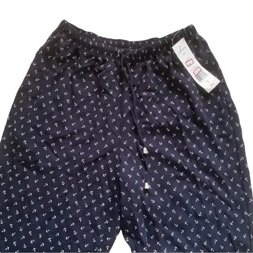 Vintage CHAUS sport women’s drawstring pants navy blue tapered with pockets XL Size 1X