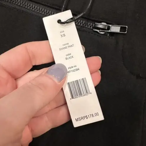 W118 By Walter Baker NWT Women's Shane Leather Ponte Moto Pants Black Size XS