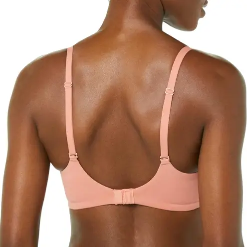 Amazon Essentials Bralette Womens 16 Pink Bra Cotton Lace Unlined Adjustable OC3