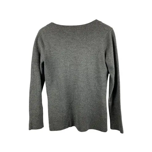 Dialogue Womens Essentials XS Gray Merino Wool Cardigan Sweater