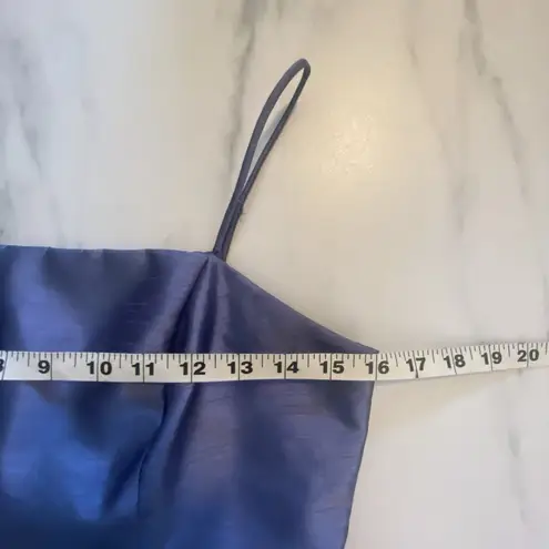 Alex Evenings Dress Womens 6 Periwinkle Blue Sheen Shine Mother of the Bride