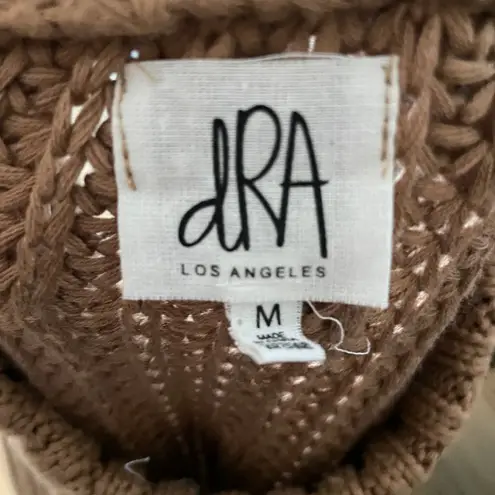 YA Los Angeles DRA Los Angeles Chunky Knit Mock Neck Sweater Cotton Blend Size M