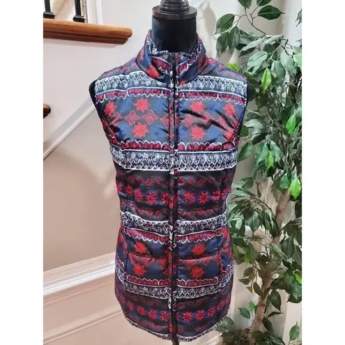 Woman Within  Multicolor Polyester Sleeveless Full Zip Front Jacket Vest Size XL