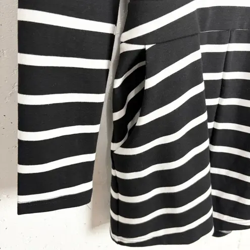 Isla_Co Womens Before The Dawn Playsuit Romper Black White Stripe Size Large