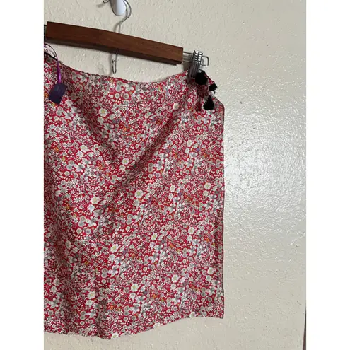 J.Crew Liberty Fabrics Square Handkerchief in June's Meadow Red White NWT