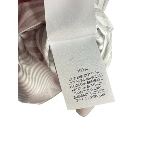 Brunello Cucinelli NWT Cotton Embellished Striped Shirt Dress in White Size XL