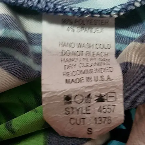 Luxe  Blue, White, Green, & Yellow Tank Top (Small) thumbnail 6