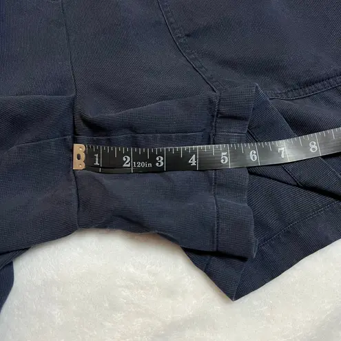 J. Jill High Rise Pull On Shorts Size M Lyocell Nautical Coastal Preppy Casual Blue Size M