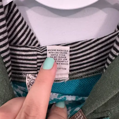 BKE Olive & Teal Utility Jacket w/ Hood & Long Sleeve Top Sizes Medium & Large