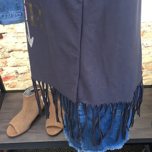 Women’s Boho Arrow Western Boho Graphic Fringe Tank Top Size L