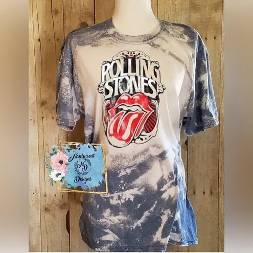 Nantuxent Designs Rolling Stones Tee Heather Charcoal S NWT IN PACKAGE Gray