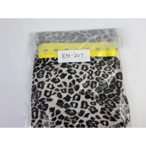 Buffalo David Bitton Leopard Print Short Sleeve Top Blouse Size S Small