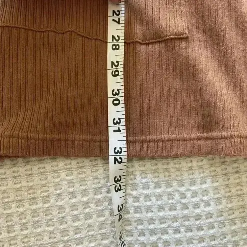 Free People FREE‎ PEOPLE Beach Phoenix Ribbed Mini Dress Size S Small Brown Coverup Vacation