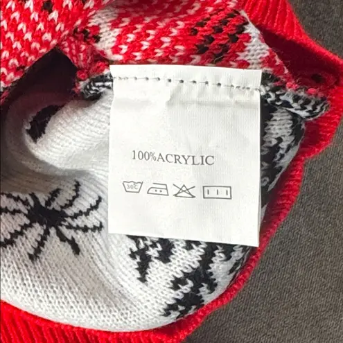 Adult Unisex Black Christmas Ugly Sweater Cool Reindeer Size L NWOT Size L