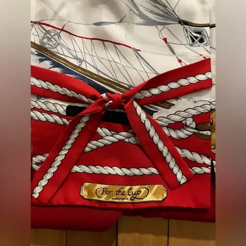 Wathne Vintage Nautical Sailing Menswear Fitted Vest Red Size XS