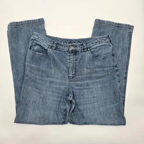 Duluth Trading Company Blue Denim Jeans Straight Pants 14x33 Size 14