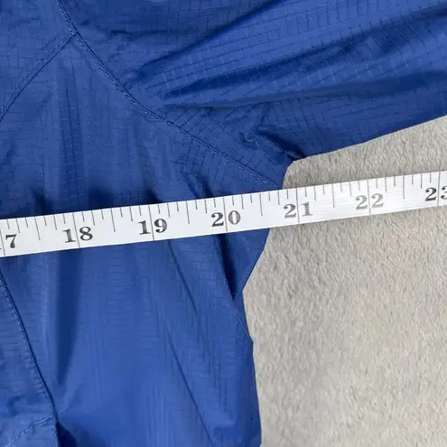 LL Bean Trail Model Raincoat Women's M Blue Long Waterproof Jacket Hooded Rugged Size M