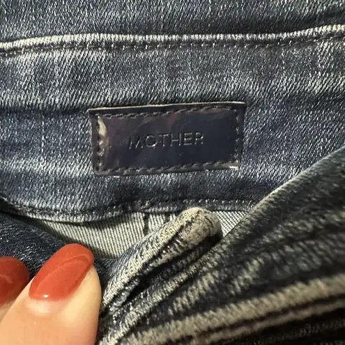 MOTHER The Triple Stack Insider Ankle Jeans In Chick Flick Size 28 Medium Wash Blue