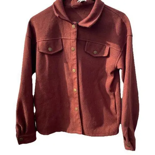 Vintage Camellia Button Brown Cardigan Sz Small Linen Button Western Sweater Orange