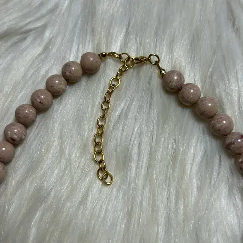 Vintage chunky Beige acrylic Necklace Pink