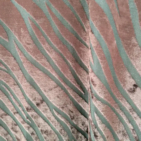 VTG Burned Out Velvet Tiger Stripe Swing Dress 14 Animal Print SL Fashions USA Brown